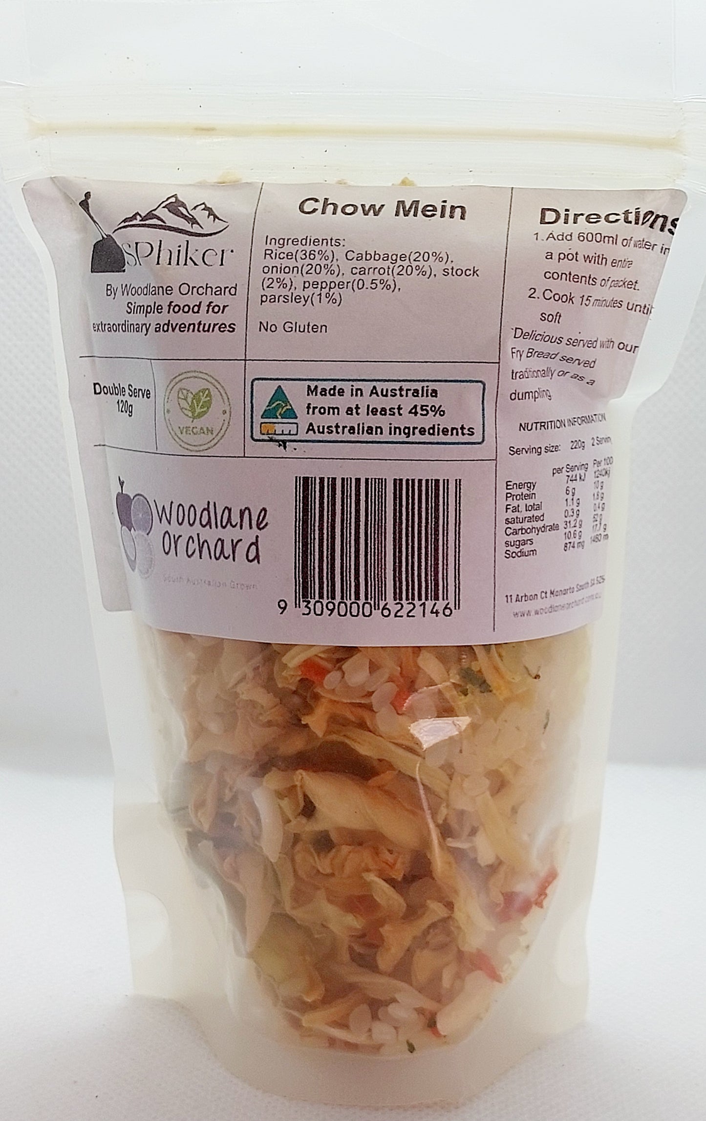 Chow Mein Dehydrated Australian Hike Food