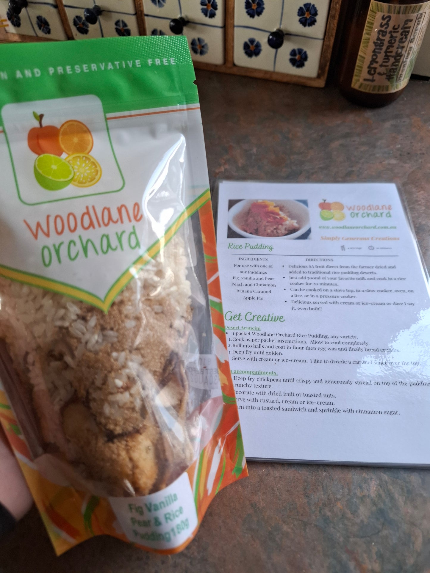Fig, Vanilla and Pear Rice Pudding Dehydrated Australian Hike Food