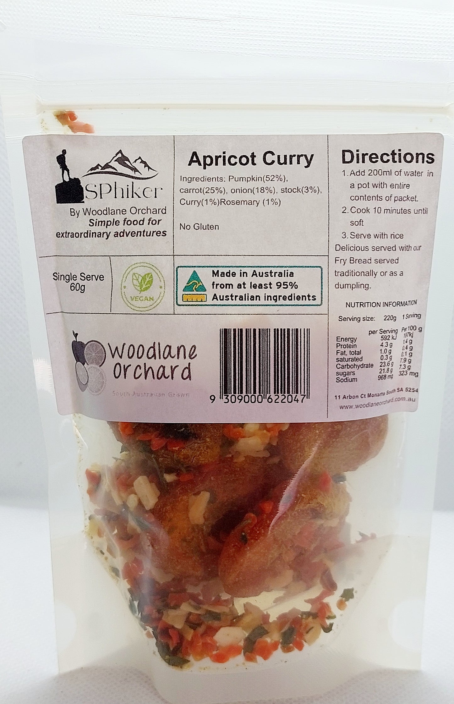 Apricot Curry Dehydrated Australian Hike Food