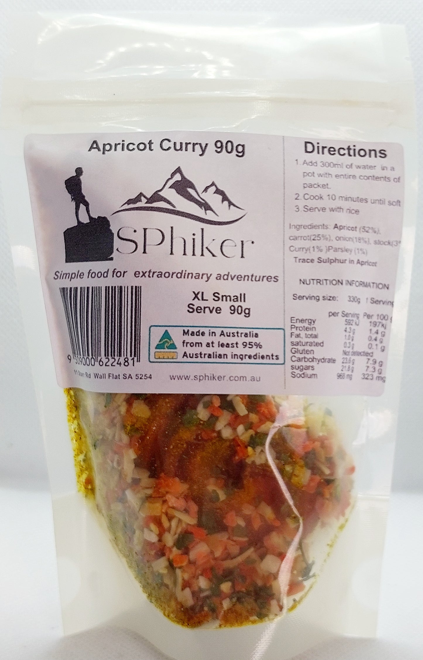 Apricot Curry Dehydrated Australian Hike Food