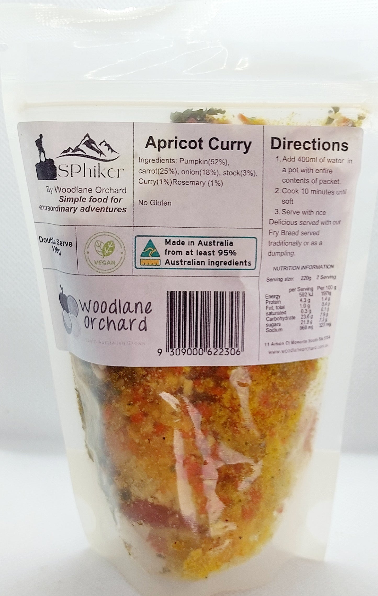 Apricot Curry Dehydrated Australian Hike Food