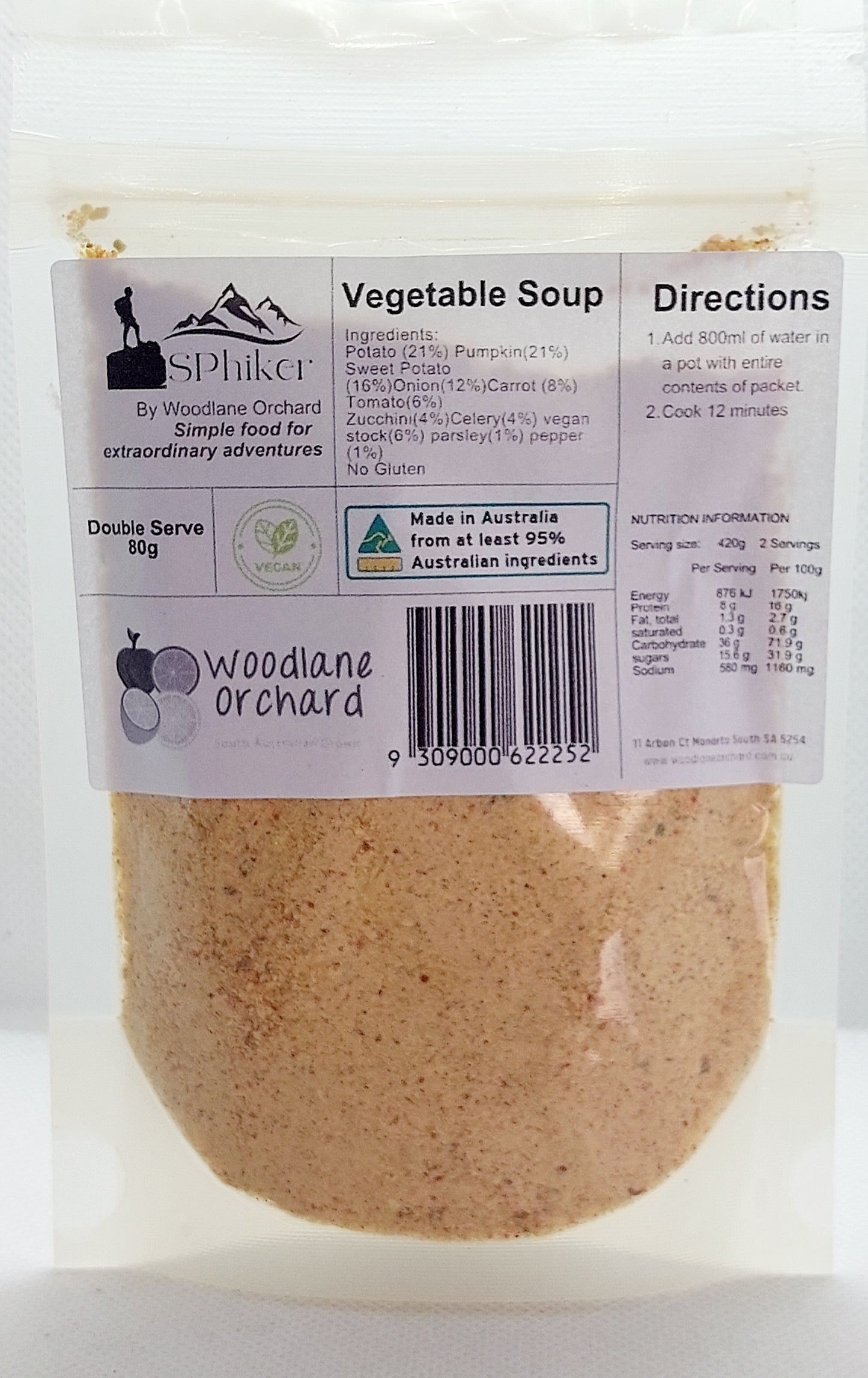Vegetable Soup Dehydrated Australian Hike Food