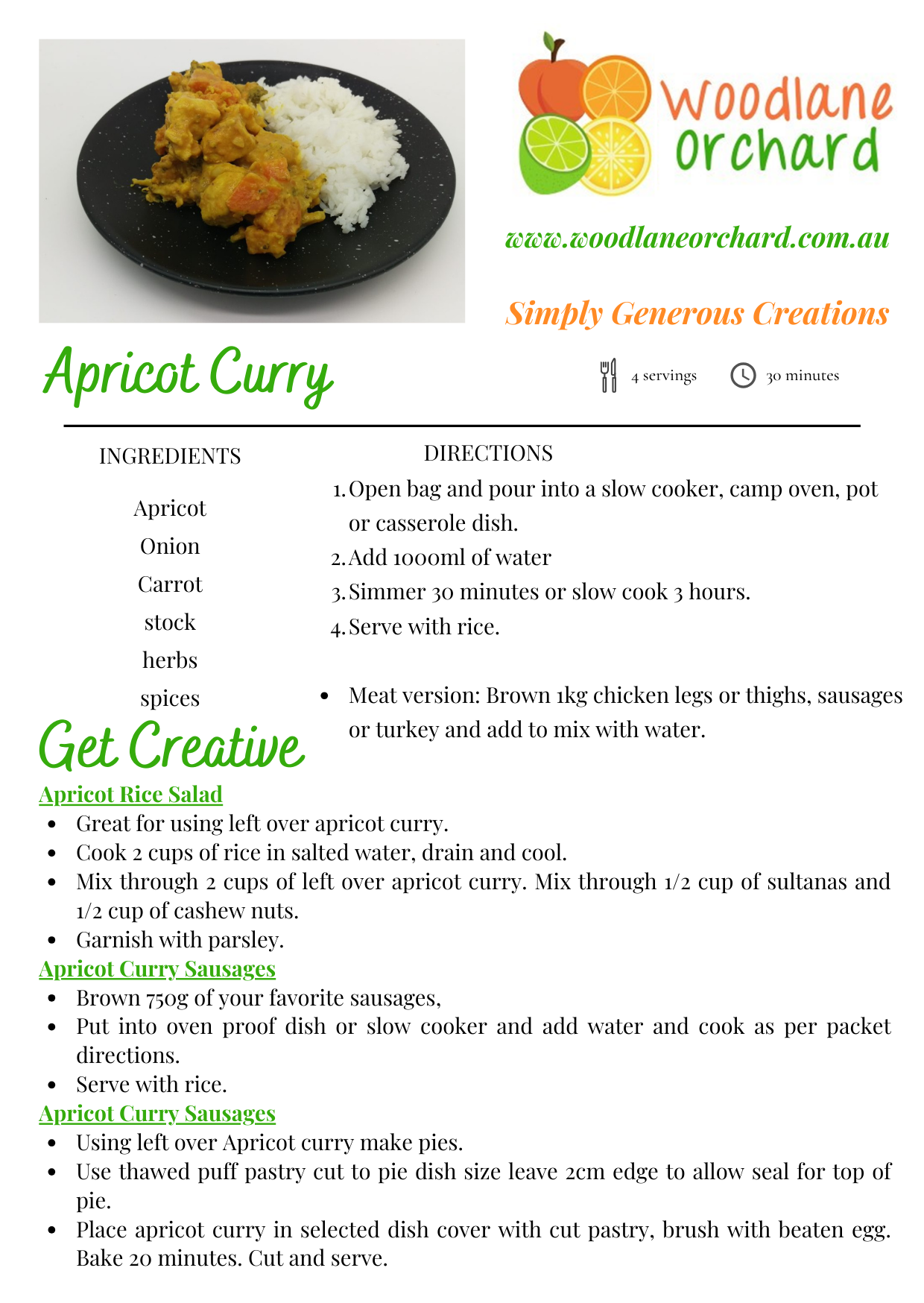 Apricot Curry Dehydrated Australian Hike Food