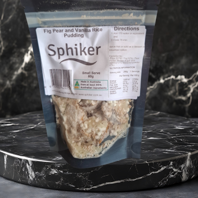 Fig, Vanilla and Pear Rice Pudding Dehydrated Australian Hike Food