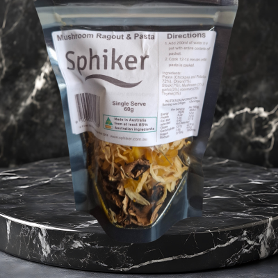 Mushroom Ragout with Pasta Dehydrated Australian Hike Food Gluten Free)