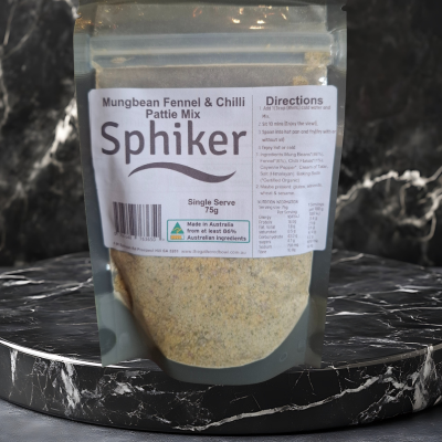 Organic Mungbean Fennel and Chilli Pattie