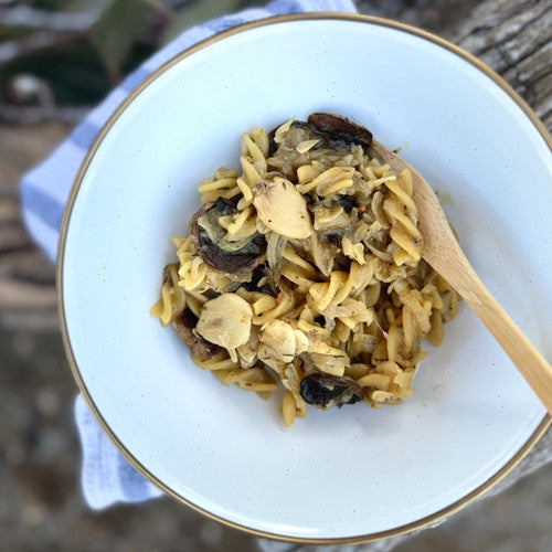 Mushroom Ragout with Pasta Dehydrated Australian Hike Food