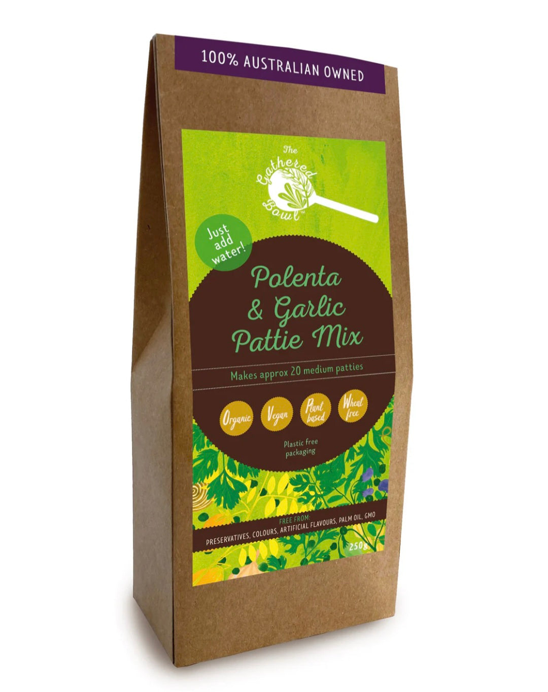 Organic Polenta Garlic Pattie